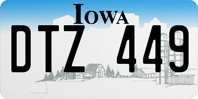 IA license plate DTZ449