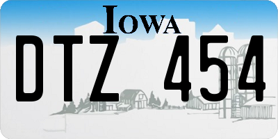 IA license plate DTZ454