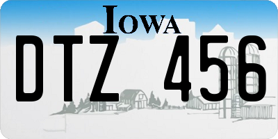 IA license plate DTZ456