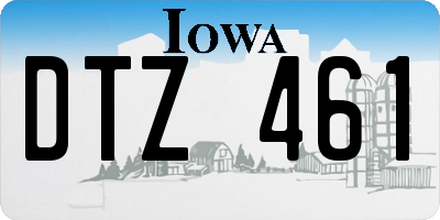 IA license plate DTZ461