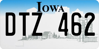 IA license plate DTZ462