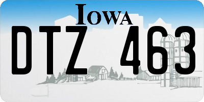 IA license plate DTZ463