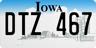 IA license plate DTZ467