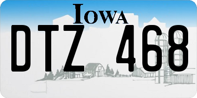 IA license plate DTZ468