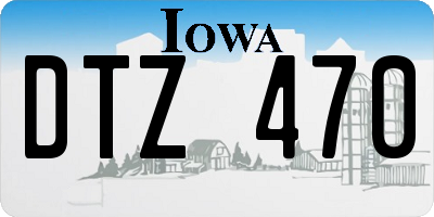 IA license plate DTZ470