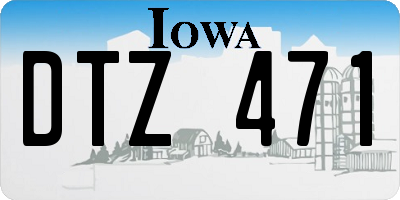 IA license plate DTZ471