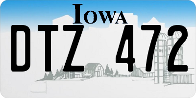 IA license plate DTZ472