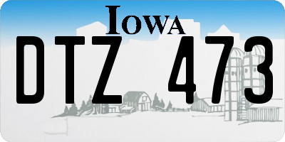 IA license plate DTZ473