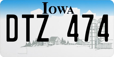 IA license plate DTZ474