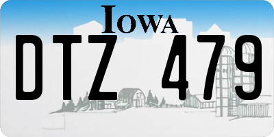 IA license plate DTZ479