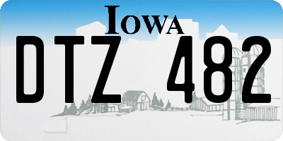 IA license plate DTZ482