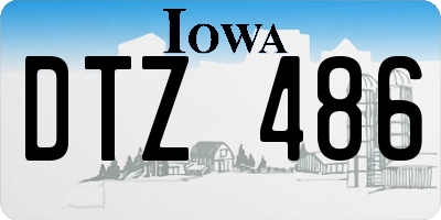 IA license plate DTZ486