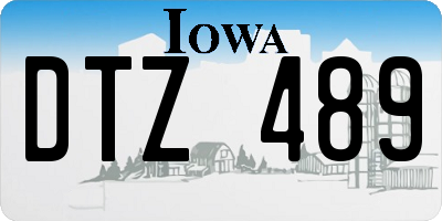 IA license plate DTZ489