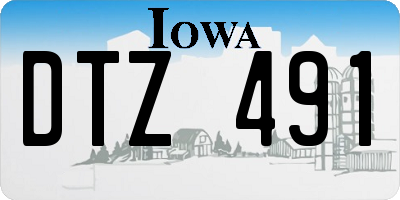 IA license plate DTZ491