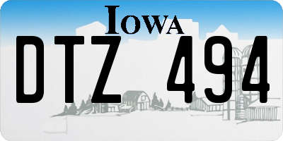 IA license plate DTZ494