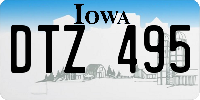 IA license plate DTZ495