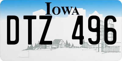 IA license plate DTZ496