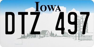 IA license plate DTZ497