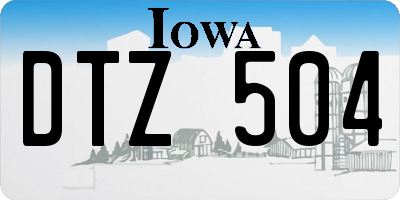 IA license plate DTZ504