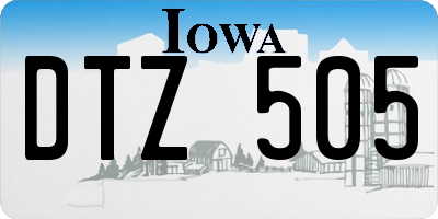 IA license plate DTZ505