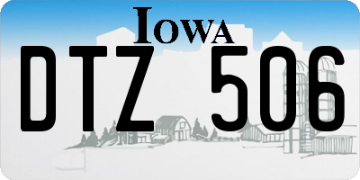 IA license plate DTZ506