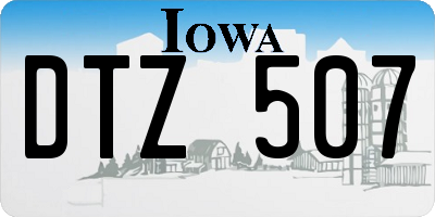 IA license plate DTZ507