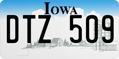 IA license plate DTZ509