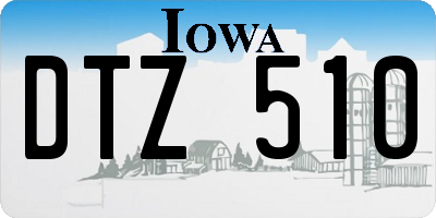 IA license plate DTZ510