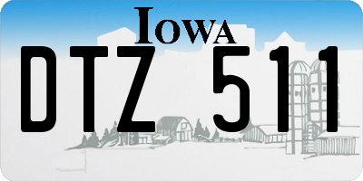 IA license plate DTZ511