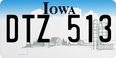 IA license plate DTZ513