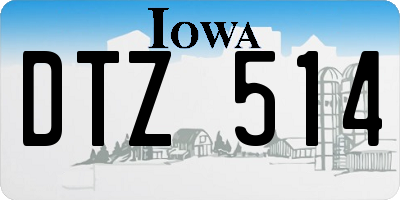 IA license plate DTZ514