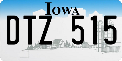 IA license plate DTZ515