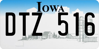 IA license plate DTZ516