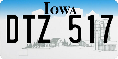 IA license plate DTZ517