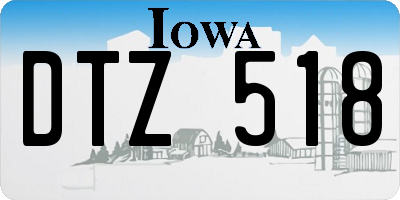 IA license plate DTZ518