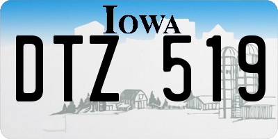 IA license plate DTZ519