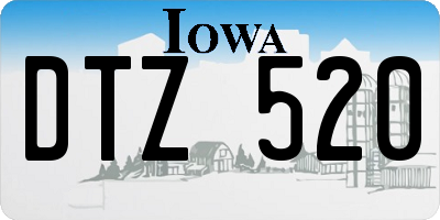 IA license plate DTZ520