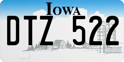 IA license plate DTZ522