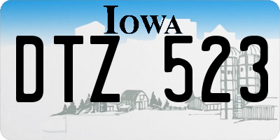 IA license plate DTZ523