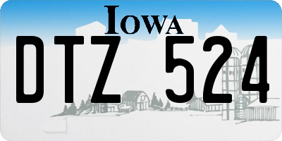 IA license plate DTZ524