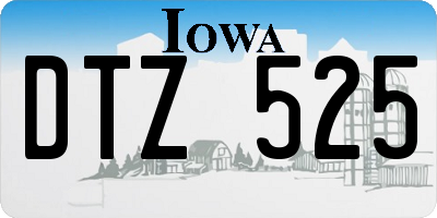 IA license plate DTZ525