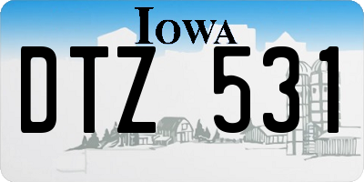 IA license plate DTZ531