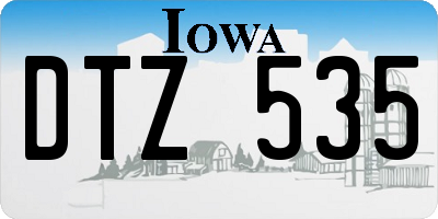 IA license plate DTZ535