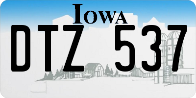 IA license plate DTZ537