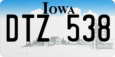 IA license plate DTZ538