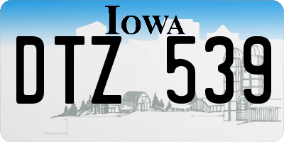 IA license plate DTZ539