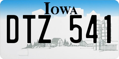 IA license plate DTZ541