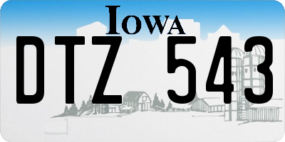 IA license plate DTZ543