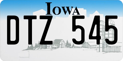 IA license plate DTZ545