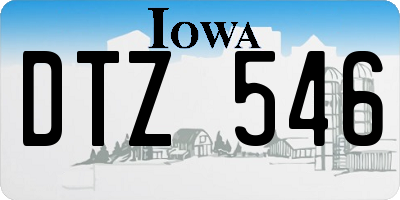 IA license plate DTZ546